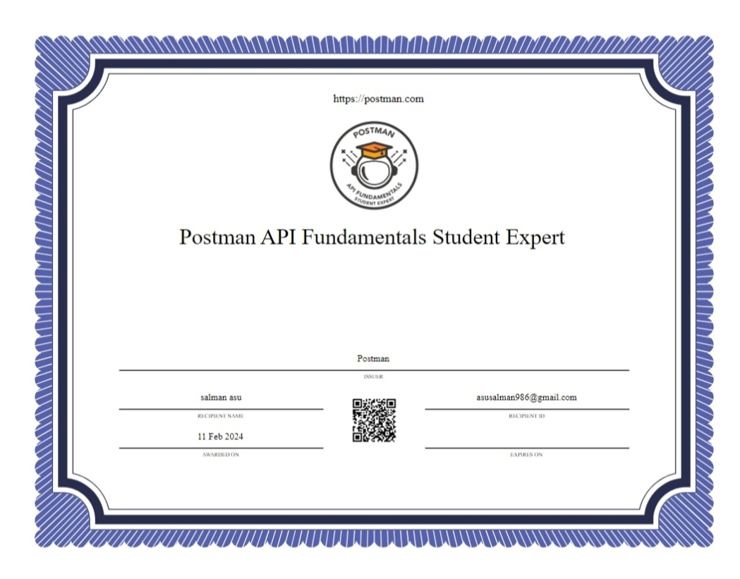 Postman API Fundamental Student Expert
